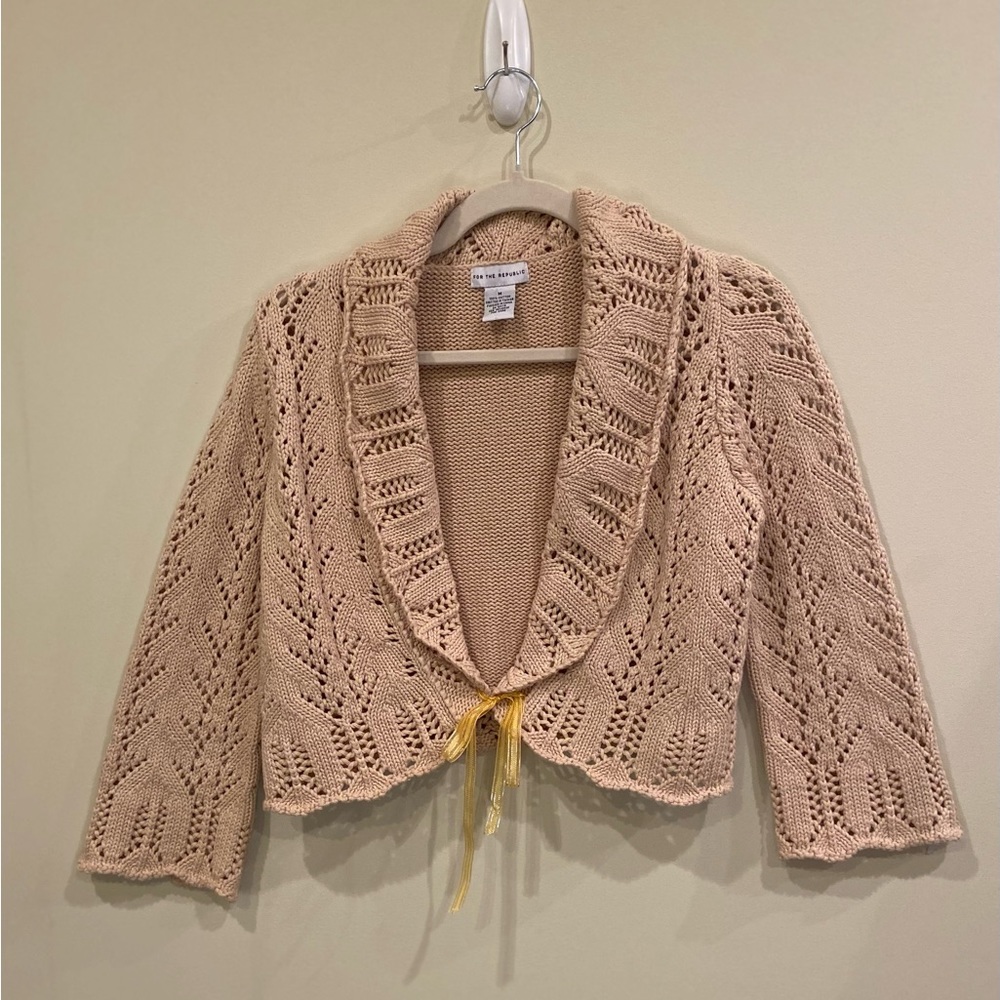 For The Republic Tan Coloured Cardigan